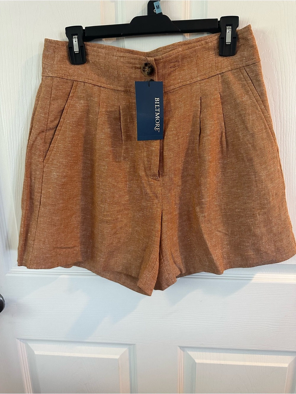 Women's High-Waist Shorts in Rust